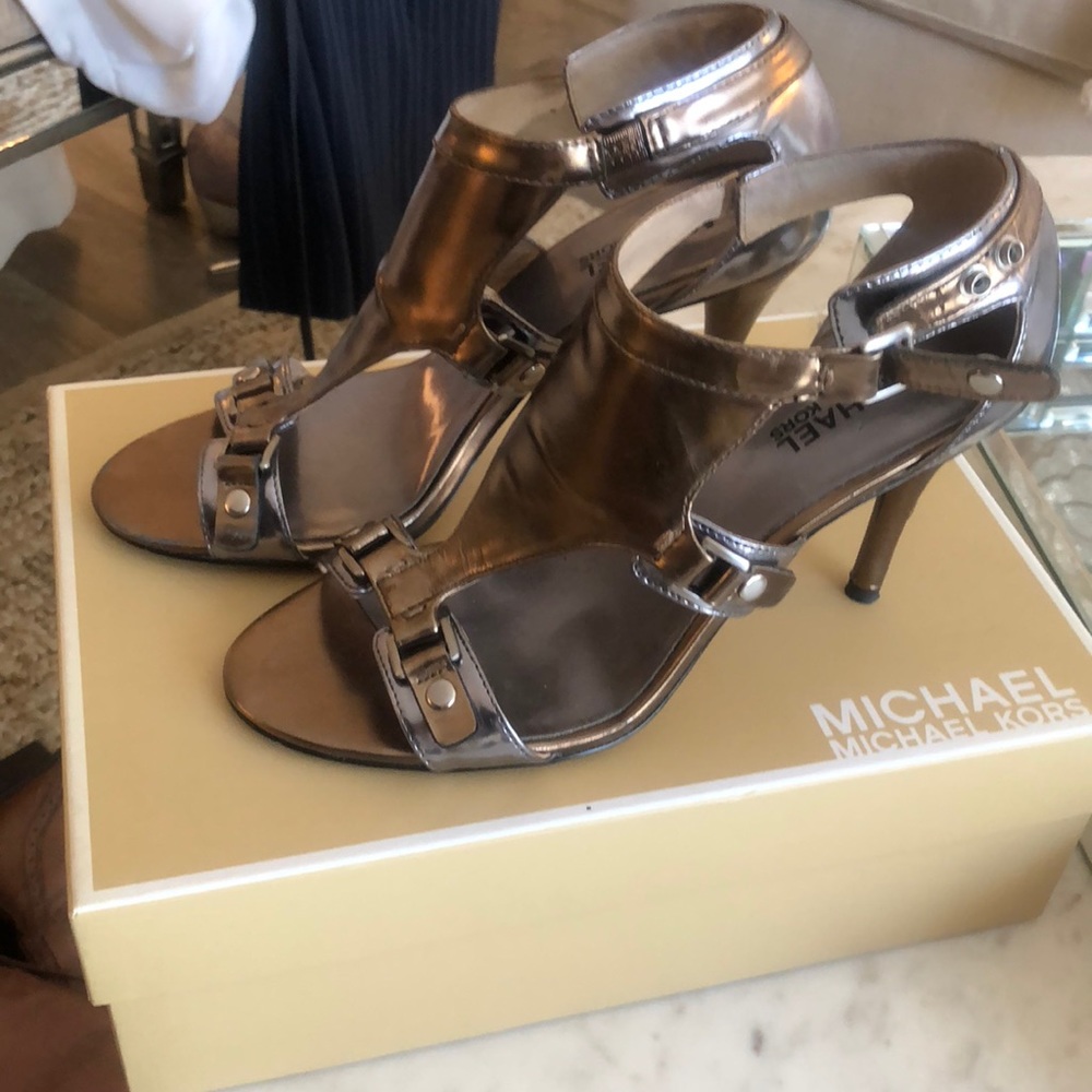 Michael Kors Silver and Gold Heels